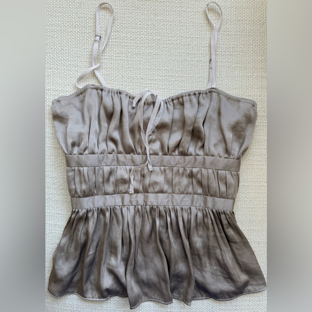 Kimchi Blue Taupe Silk Top